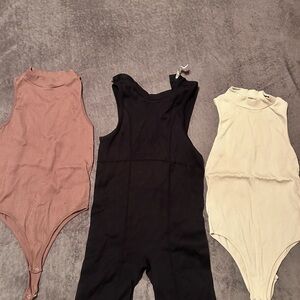Stylish Kids One Piece Set - Black, Cream, and Pink